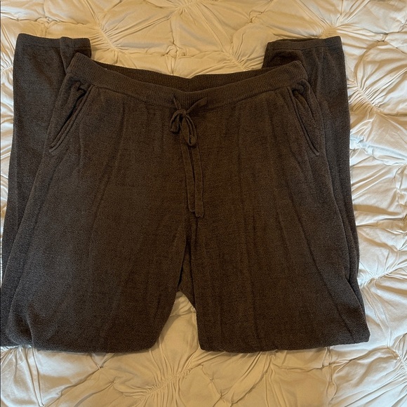 SET Barefoot Dreams Funnel Neck Hooded Pullover AND pants - Mineral - Picture 5 of 6